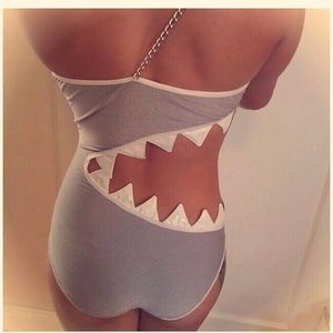 Shark bite playful swimsuit